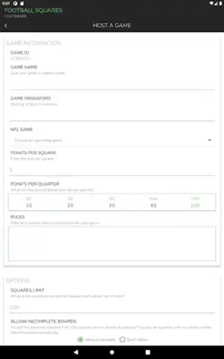 Football Squares | Contender android App screenshot 1
